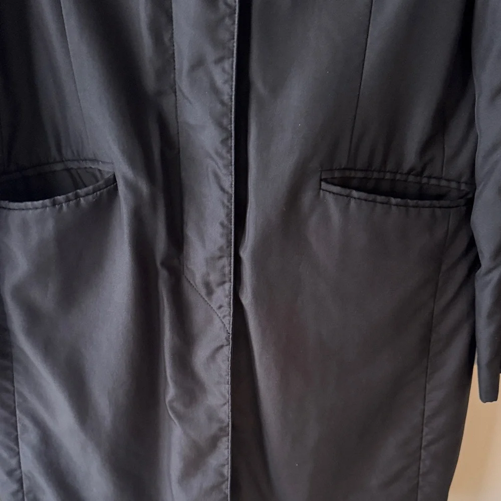 LONDON FOG Manhattan Women's Black Lined Trench Coat - Picture 3 of 14